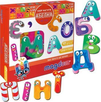 Набор магнитов Азбука (40 магнитов в коробке) | Magdum ML4031-36 EN 128770 фото