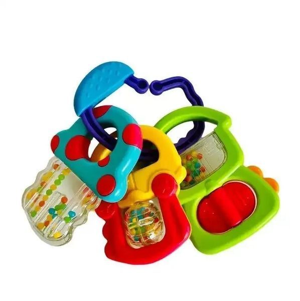 Набір дитячих брязкалець Baby Toys 8374-10, 3 штуки на листі 128024 фото
