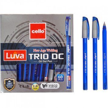 Ручка масляна TRIO DC Cello CL-8 синя 114364 фото
