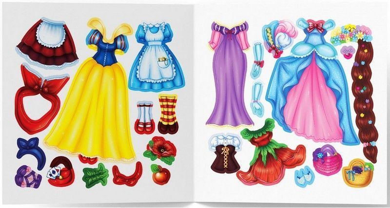 Книжка с наклейками Модная мастерская. Сказочный карнавал (многоразовые наклейки-костюмы) | Кристалл Бук 96024 фото