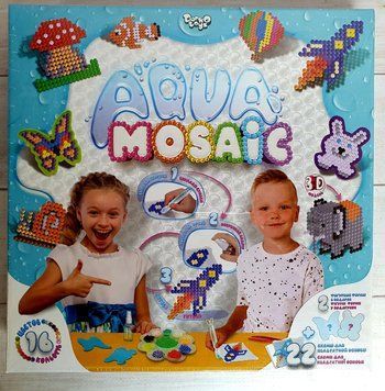 Аквамозаїка 16 кольорів в наборі Середній набір Aqua Mosaic Danko Toys 123230 фото
