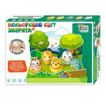 Набор для творчества Цветной мир. Зверята (5 яиц, краски, декор) 4FUN Game Club (60152) 129191 фото