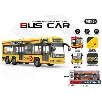 Автобус 329-1 3 види, інерція, звук, підсвічуваня, мелодії, пісні, в коробці 137186 фото