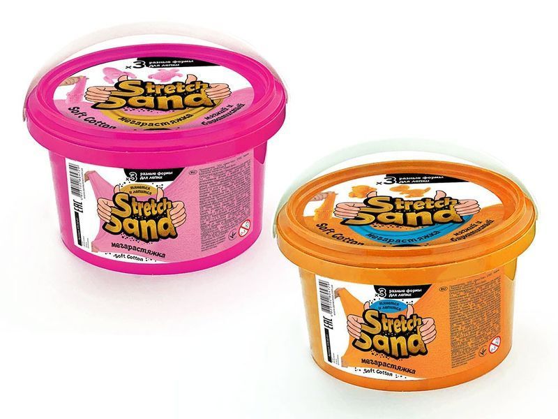 Кінетичний пісок Stretch Sand 400 гр у відерці Danko Toys 112108 фото
