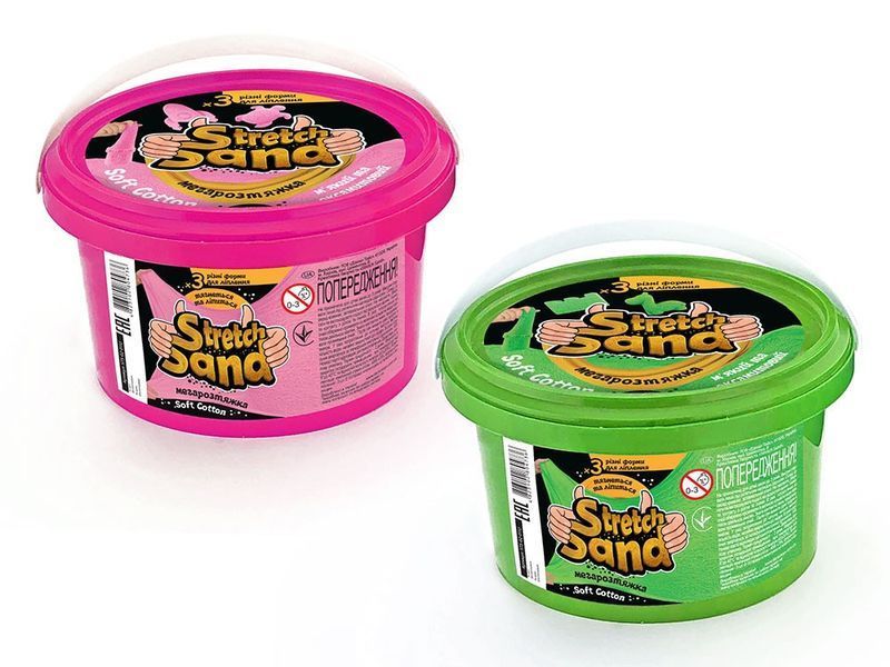 Кінетичний пісок Stretch Sand 400 гр у відерці Danko Toys 112108 фото