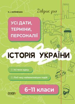Навчальний посібник Довідник учня. Історія України. Усі дати, терміни, персоналії. 6-11 класи | Основа 130206 фото