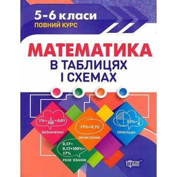 Навчальний довідник Математика в таблицях і схемах. 5-6 класи 89415 фото