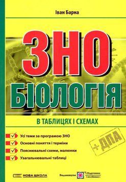 Книга Біологія. Підготовка у таблицях і схемах до ЗНО 135399 фото
