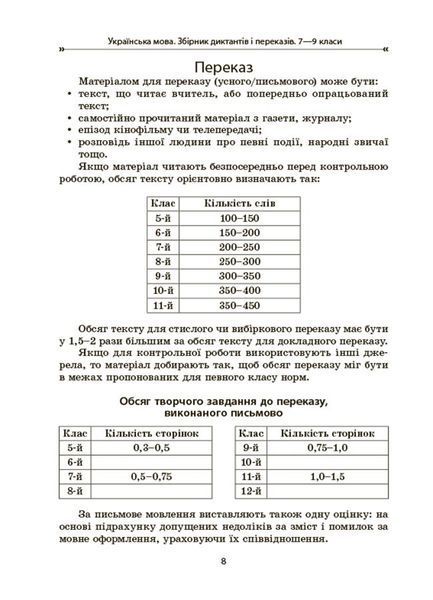 Навчальний посібник Українська мова. Збірник диктантів і переказів. 7-9 класи | Основа 129048 фото