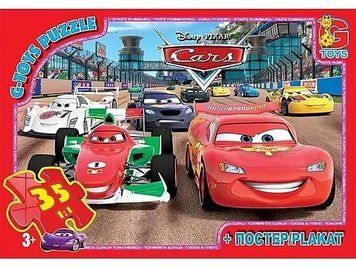 Дитячі пазли серії Тачки на 35 елементів + постер | G-Toys (Z10215) 128346 фото
