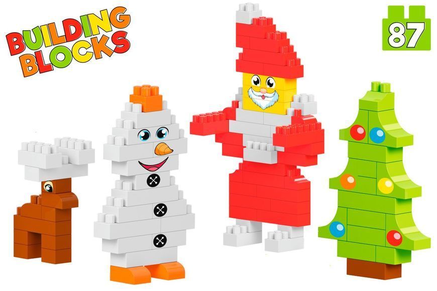 Детский конструктор Зимняя сказка на 87 деталей в чемодане | Technok Toys (8805) 129011 фото