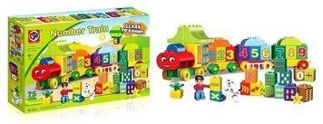 Дитячий конструктор Математичний потяг на 75 деталей (188-21) 130623 фото