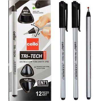Ручка масляна Tri-Tech Cello Cl-1003 чорна 125131 фото