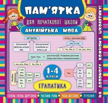Пам&rsquo;ятка для початкової школи &mdash; Англійська мова. Граматика. 1&mdash;4 класи НУШ 120343 фото