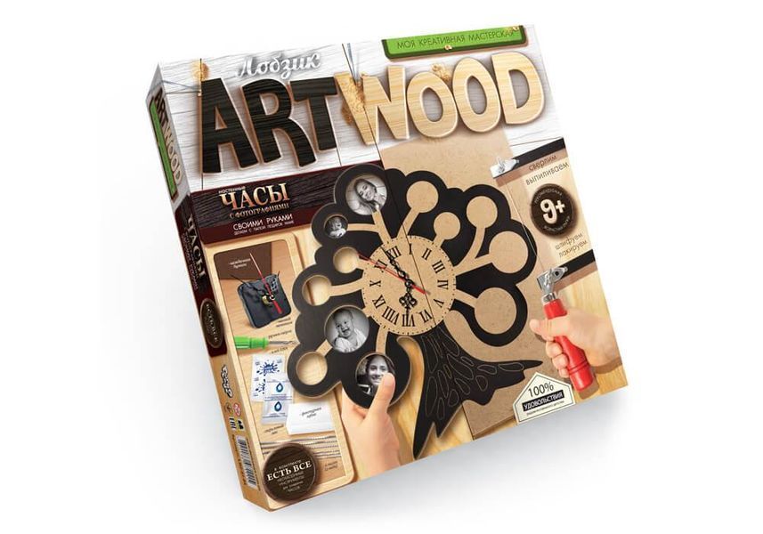 Набор для творчества ArtWood Часы настенные Danko Toys 92019 фото