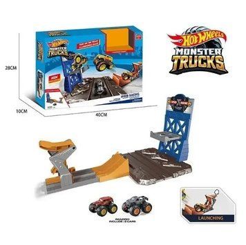 Детский трюковый набор Hot Wheels (трек гоночный с машинками, масштаб 1:43, в коробке) MS 38 129351 фото